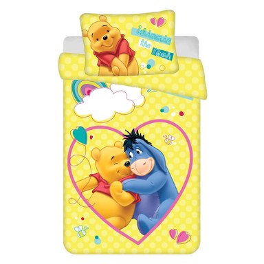 JERRY FABRICS Pamučna dječja posteljina WTP "Smile" 135x100 cm, žuta